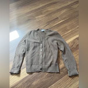 Brown button up sweater